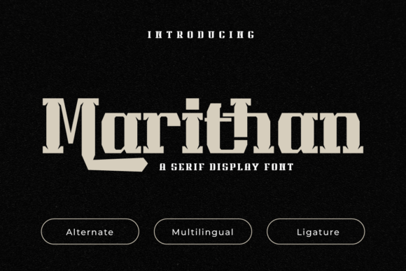 Marithan: Crafting Heroic Visuals with a Bold Display Font