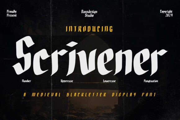 Scrivener: Bold Blackletter for Vintage & Fantasy Design