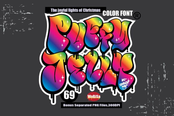 Unleash Vibrant Energy with the Puffy Jelly Color Font